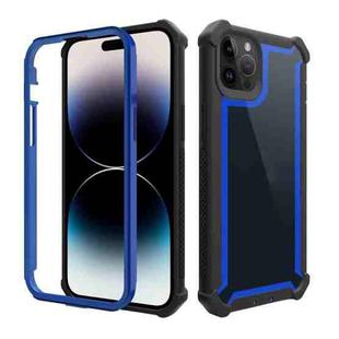 For iPhone 14 Pro Max Shockproof Space Phone Case (Black Blue)