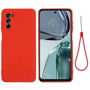 For Motorola Moto G62 5G Pure Color Liquid Silicone Shockproof Full Coverage Phone Case(Red)