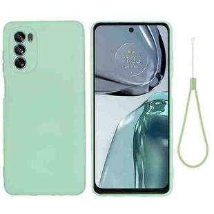 For Motorola Moto G62 5G Pure Color Liquid Silicone Shockproof Full Coverage Phone Case(Green)