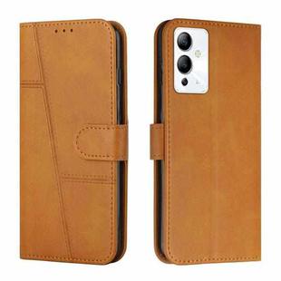 For Infinix Note 12 5G / 12 Pro Stitching Calf Texture Buckle Leather Phone Case(Yellow)