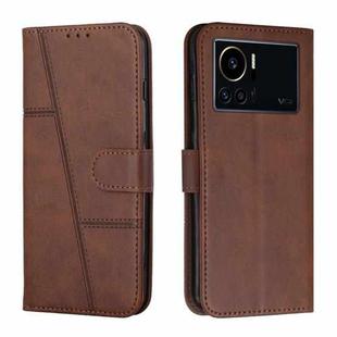 For Infinix Note 12 VIP Stitching Calf Texture Buckle Leather Phone Case(Brown)