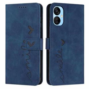 For Tecno Spark 9 Pro Skin Feel Heart Pattern Leather Phone Case(Blue)