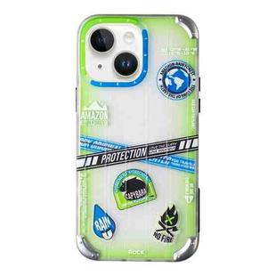 For iPhone 14 ROCK InShare Travel Series PC+TPU Phone Case (Tropical Rainforest)