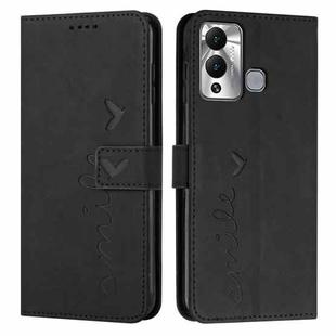 For Infinix Hot 12 Play Skin Feel Heart Pattern Leather Phone Case(Black)
