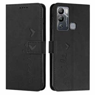 For Infinix Hot 12i Skin Feel Heart Pattern Leather Phone Case(Black)
