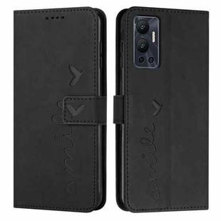 For Infinix Hot 12 Skin Feel Heart Pattern Leather Phone Case(Black)