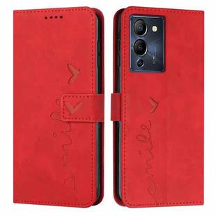 For Infinix Note 12 G96 Skin Feel Heart Pattern Leather Phone Case(Red)