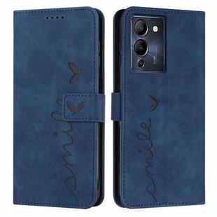 For Infinix Note 12 G96 Skin Feel Heart Pattern Leather Phone Case(Blue)