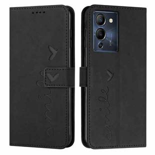 For Infinix Note 12 G96 Skin Feel Heart Pattern Leather Phone Case(Black)
