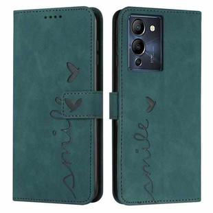 For Infinix Note 12 G96 Skin Feel Heart Pattern Leather Phone Case(Green)