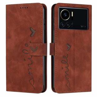 For Infinix Note 12 VIP Skin Feel Heart Pattern Leather Phone Case(Brown)