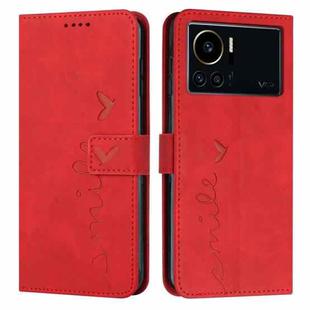 For Infinix Note 12 VIP Skin Feel Heart Pattern Leather Phone Case(Red)