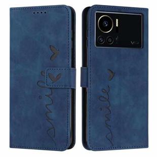 For Infinix Note 12 VIP Skin Feel Heart Pattern Leather Phone Case(Blue)
