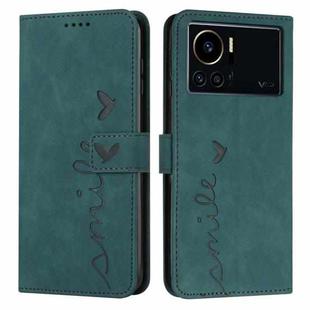 For Infinix Note 12 VIP Skin Feel Heart Pattern Leather Phone Case(Green)