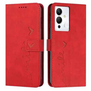 For Infinix Note 12/12 Pro Skin Feel Heart Pattern Leather Phone Case(Red)