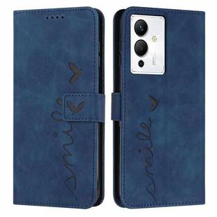 For Infinix Note 12/12 Pro Skin Feel Heart Pattern Leather Phone Case(Blue)