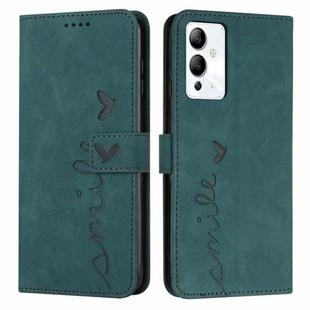 For Infinix Note 12i Skin Feel Heart Pattern Leather Phone Case(Green)