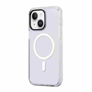 For iPhone 14 Plus ROCK Double-layer Armor Shield MagSafe Magnetic Phone Case (White)