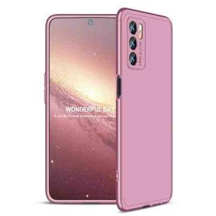 For OPPO A16 GKK Three Stage Splicing Full Coverage PC Phone Case(Rose Gold)