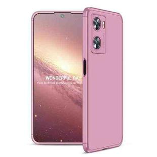 For OPPO A57 4G GKK Three Stage Splicing Full Coverage PC Phone Case(Rose Gold)
