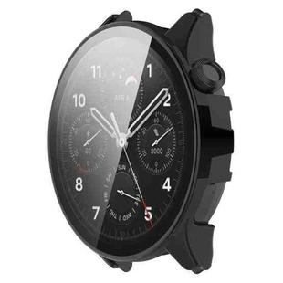 For Xiaomi Watch S1 Pro Tempered Glass Film PC Watch Case(Black)