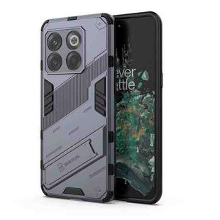 For OnePlus 10T 5G Punk Armor PC + TPU Phone Case with Holder(Grey)