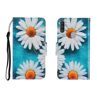 For OPPO A11 Colored Drawing Horizontal Flip Leather Case with Holder & Card Slot & Wallet(Chrysanthemum)