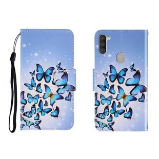 For OPPO A11 Colored Drawing Horizontal Flip Leather Case with Holder & Card Slot & Wallet(Many Butterflies)