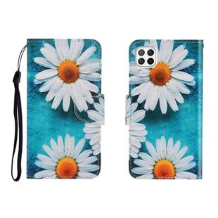 For Huawei P40 Lite Colored Drawing Horizontal Flip Leather Case with Holder & Card Slot & Wallet(Chrysanthemum)