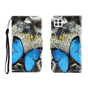 For Huawei P40 Lite Colored Drawing Horizontal Flip Leather Case with Holder & Card Slot & Wallet(A Butterfly)