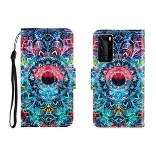 For Huawei P40 Pro Colored Drawing Horizontal Flip Leather Case with Holder & Card Slot & Wallet(Mandala)