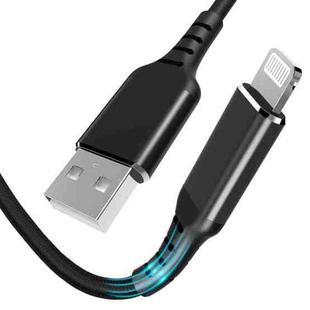 MFI Certified USB to 8 Pin 2.4A Charging Data Cable, Length:1m(Black)