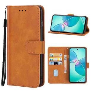 For Infinix Hot 12 Play NFC Leather Phone Case(Brown)