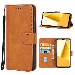 For vivo Y16 Leather Phone Case(Brown)