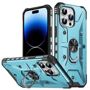 For iPhone 14 Pro Max Ring Holder Phone Case (Light Blue)