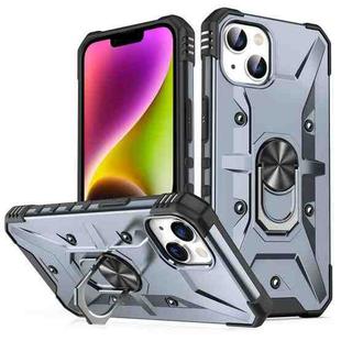 For iPhone 14 Plus Ring Holder Phone Case (Grey)