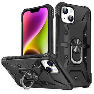 For iPhone 14 Plus Ring Holder Phone Case (Black)