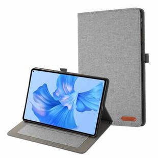 For Huawei MatePad Pro 11 2022 Fabric Texture Horizontal Flip Leather Tablet Case(Gray)