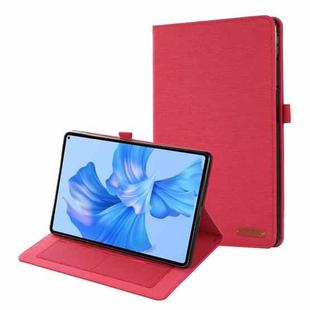 For Huawei MatePad Pro 11 2022 Fabric Texture Horizontal Flip Leather Tablet Case(Red)