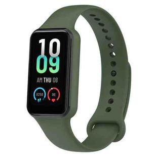 For Amazfit Band 7 Silicone Watch Band(Dark Green)