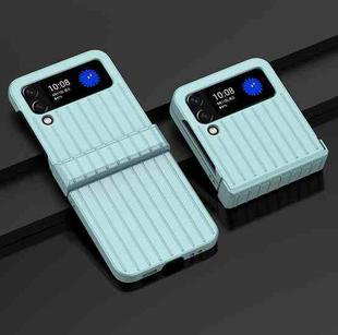 For Samsung Galaxy Z Flip4 5G Ultra-thin Striped PC Phone Case(Blue)
