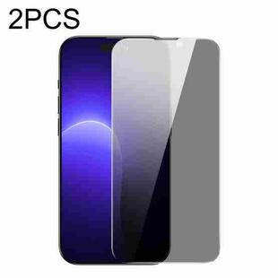 For iPhone 14 Pro Max 2pcs Baseus 0.3mm SuperCeramic Peep-proof Tempered Glass Film