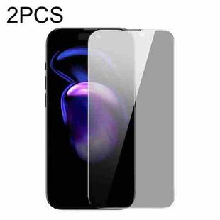 For iPhone 14 Pro 2pcs Baseus 0.3mm Crystal Peep-proof Explosion-proof Tempered Glass Film