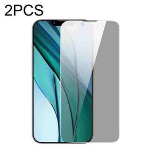 For iPhone 14 Plus / 13 Pro Max Baseus 2pcs 0.3mm Crystal Peep-proof Explosion-proof Tempered Glass Film