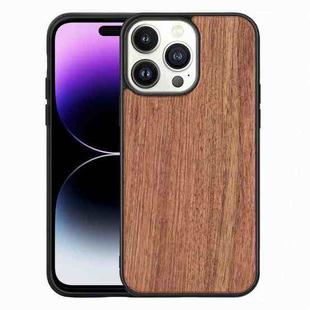 For iPhone 14 Pro Max TPU + Solid Wood Phone Case (Rosewood)