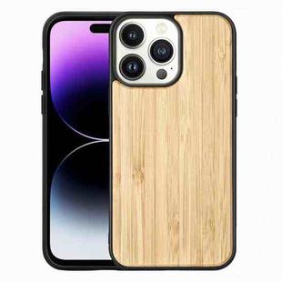 For iPhone 14 Pro Max TPU + Solid Wood Phone Case (Bamboo)