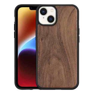 For iPhone 14 TPU + Solid Wood Phone Case (Walnut)
