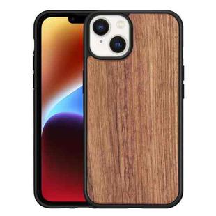For iPhone 14 Plus TPU + Solid Wood Phone Case (Rosewood)
