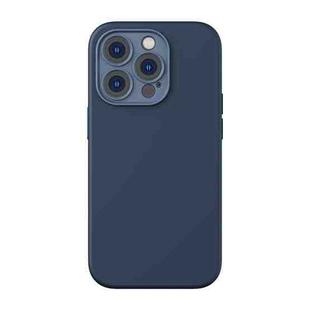 For iPhone 14 Pro Baseus Liquid Silica Gel Magnetic Phone Case(Blue)