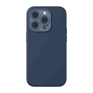 For iPhone 14 Pro Max Baseus Liquid Silica Gel Magnetic Phone Case (Blue)